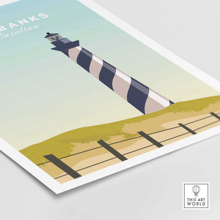 Outer Banks Minimalist Poster-This Art World