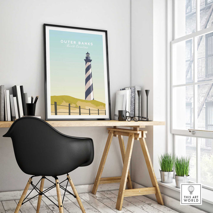 Outer Banks Minimalist Poster-This Art World