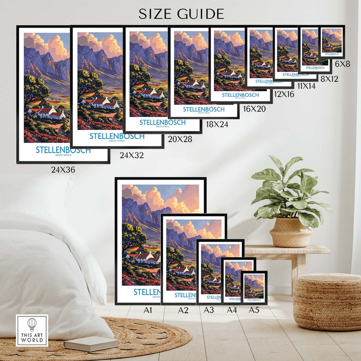 Stellenbosch Art Print view our best collection or travel posters and prints - ThisArtWorld