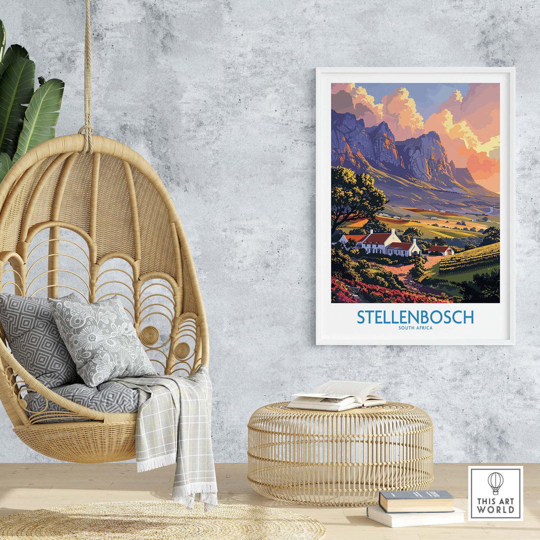 Stellenbosch Art Print view our best collection or travel posters and prints - ThisArtWorld