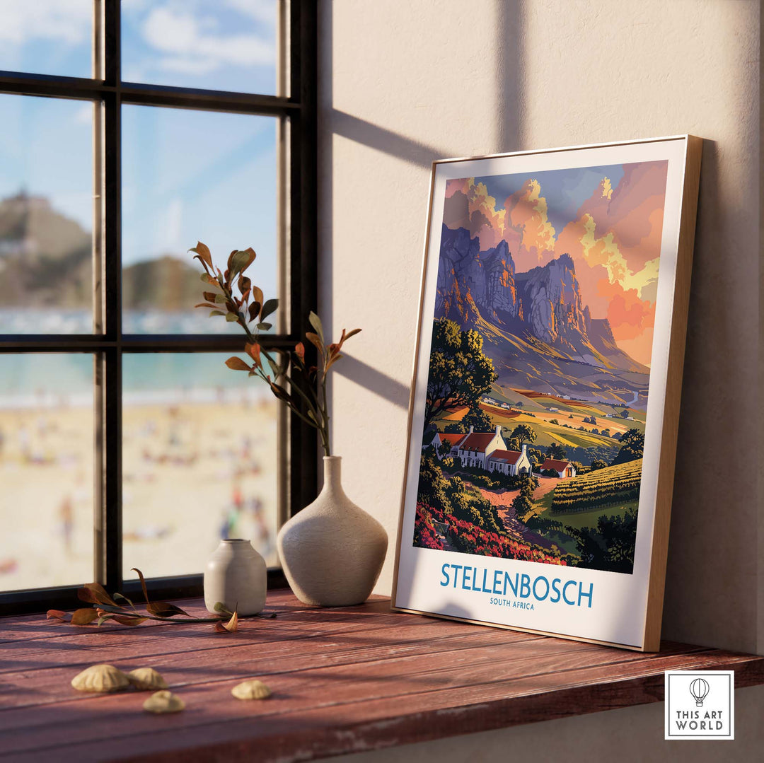 Stellenbosch Art Print view our best collection or travel posters and prints - ThisArtWorld