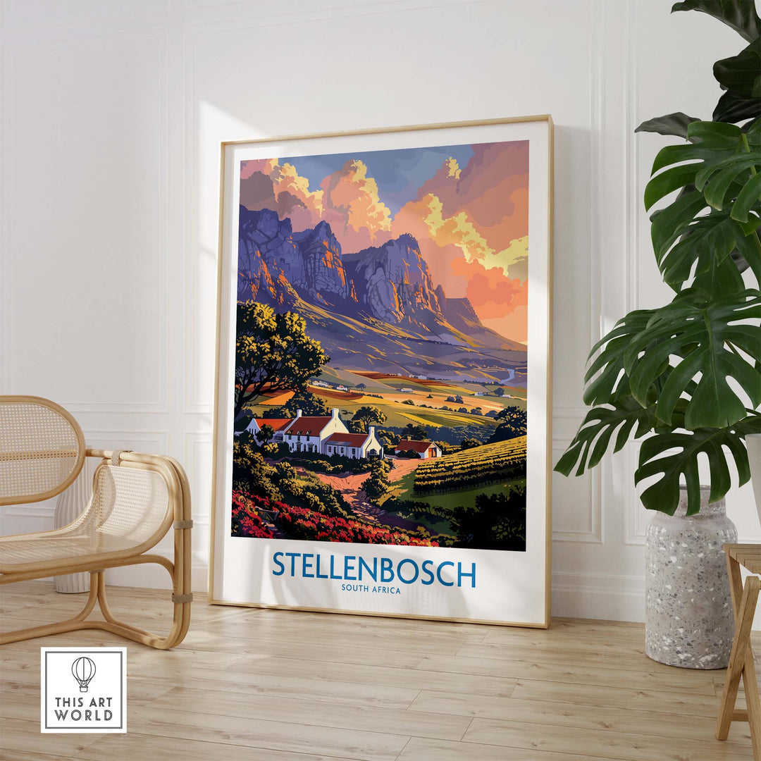 Stellenbosch Art Print view our best collection or travel posters and prints - ThisArtWorld