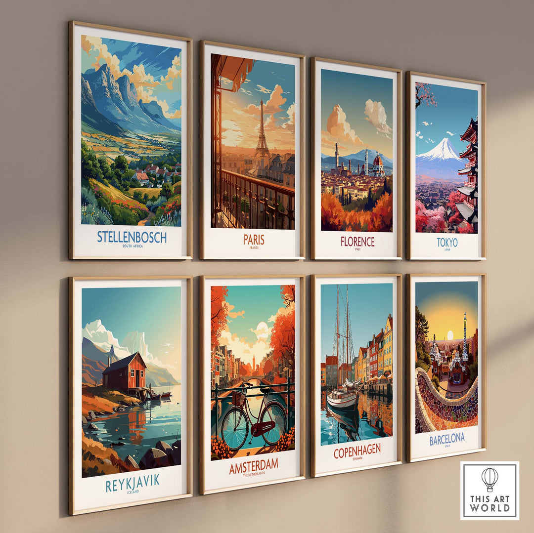 Stellenbosch Travel Poster view our best collection or travel posters and prints - ThisArtWorld