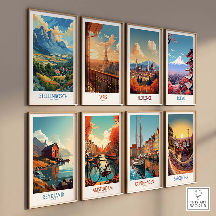 Stellenbosch Travel Poster view our best collection or travel posters and prints - ThisArtWorld