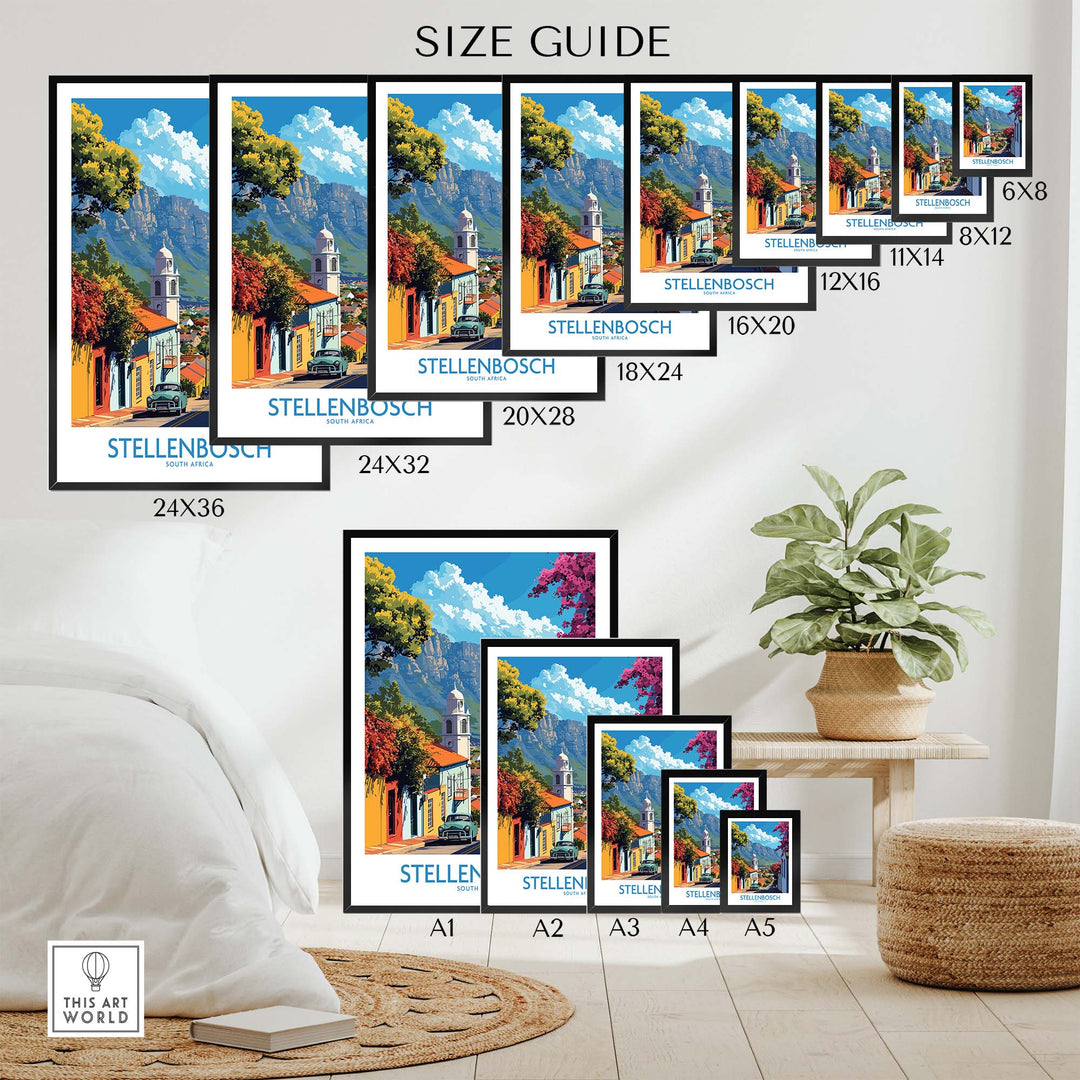 Stellenbosch Travel Print view our best collection or travel posters and prints - ThisArtWorld