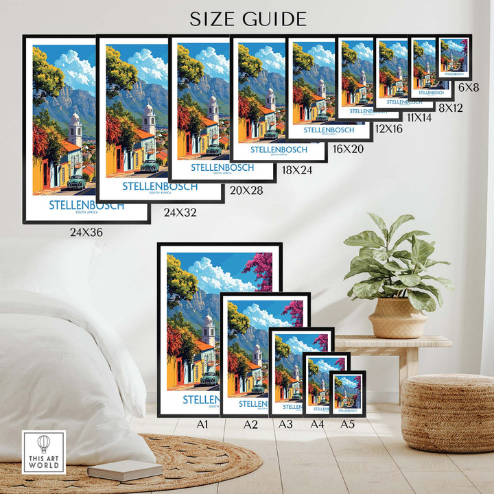 Stellenbosch Travel Print view our best collection or travel posters and prints - ThisArtWorld