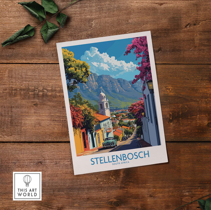 Stellenbosch Travel Print view our best collection or travel posters and prints - ThisArtWorld