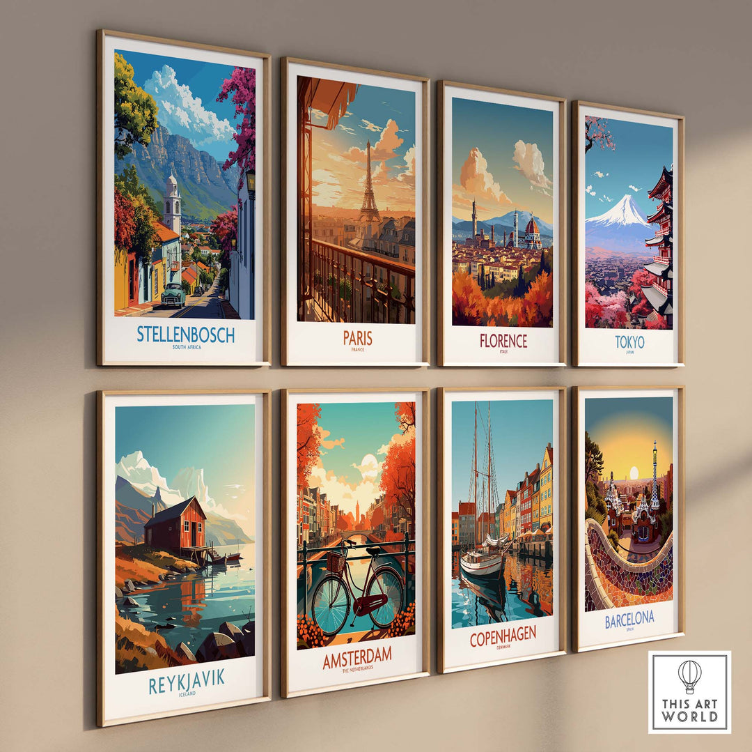 Stellenbosch Travel Print view our best collection or travel posters and prints - ThisArtWorld