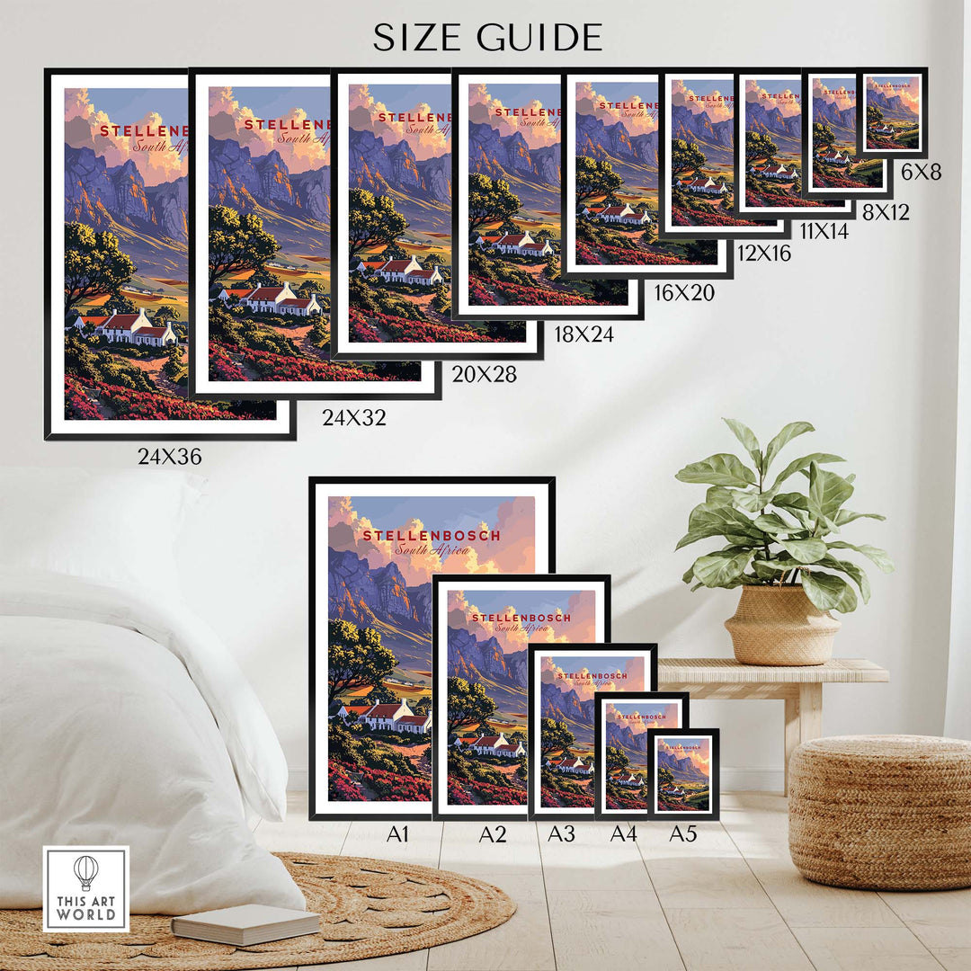Stellenbosch Wall Art view our best collection or travel posters and prints - ThisArtWorld