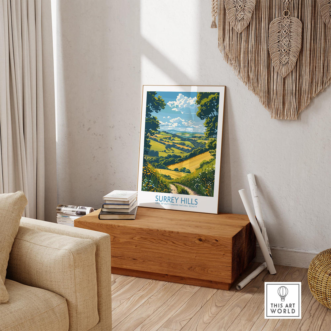 Surrey Hills Travel Poster - United Kingdom
