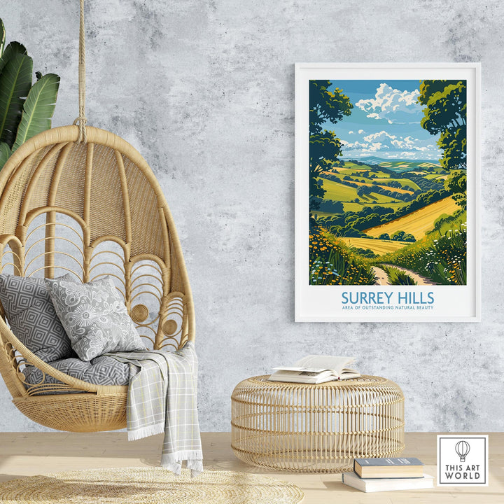 Surrey Hills Travel Poster - United Kingdom