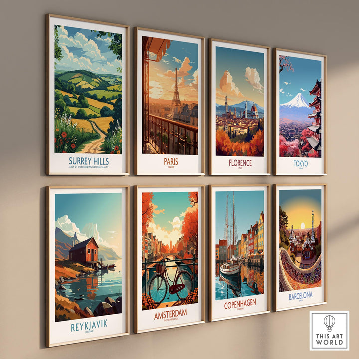 Surrey Hills Travel Poster - United Kingdom