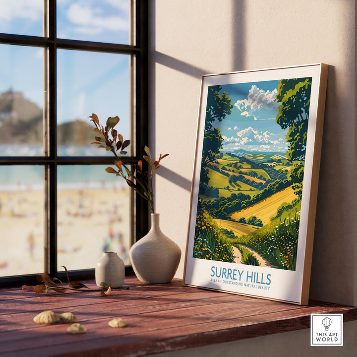 Surrey Hills Travel Poster - United Kingdom