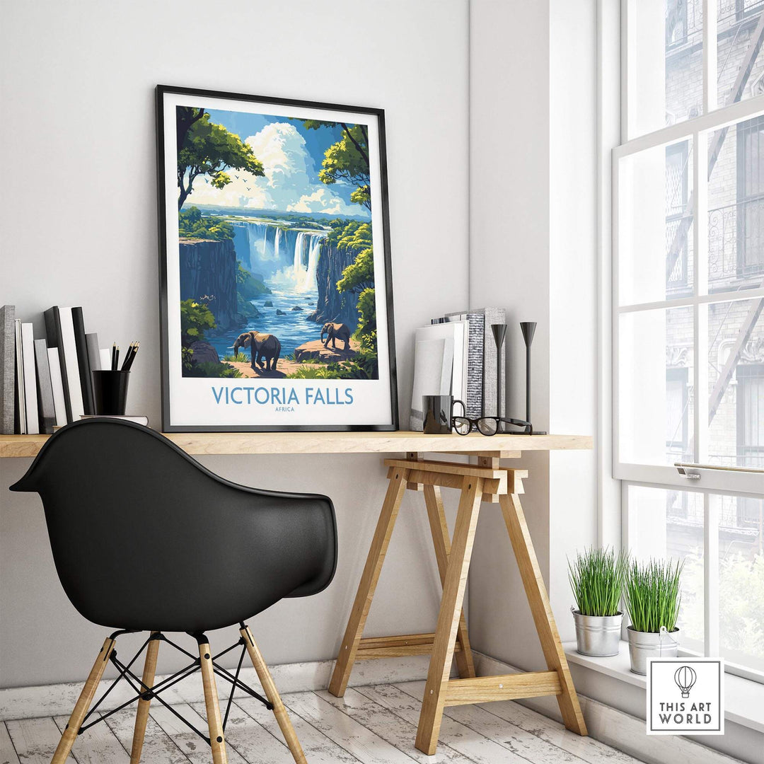 Victoria Falls Travel Poster