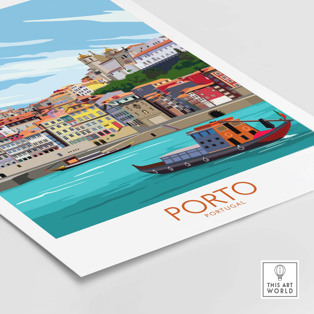 porto travel poster print