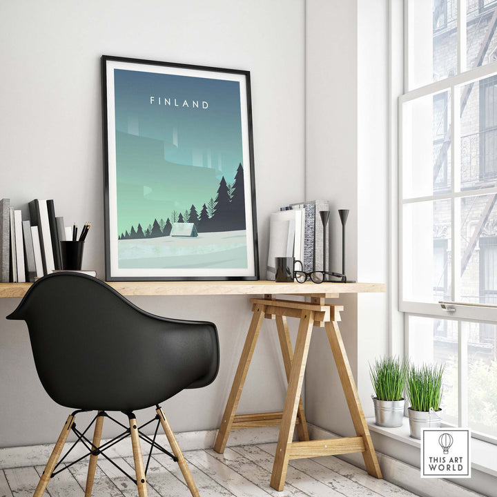 finland print wall art poster