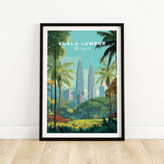 Kuala Lumpur Malaysia Petronas Towers Print - Skyscrapers & Nature Wall Art showcasing urban and natural beauty.