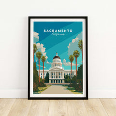 Sacramento Wall Art - California Capitol Building Poster - California Travel Print featuring the iconic Capitol building.