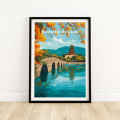 Summer Palace China Seventeen-Arch Bridge Print - Beijing Historic Bridge Art