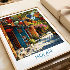 Hoi An Vietnam Wall Art Print featuring colorful lanterns and vibrant streets of Hoi An, Vietnam.