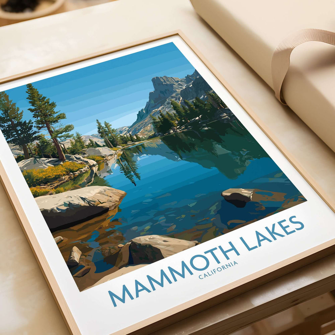 Mammoth Lakes California wall art print featuring serene landscapes and majestic mountains.