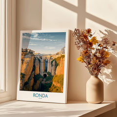 Ronda Spain Poster | Iconic Stone Bridge & Valley View Canvas Print showcasing the stunning Ronda landscape.
