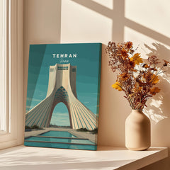 Tehran Wall Art Print | Iran Travel Poster featuring Azadi Tower in captivating design