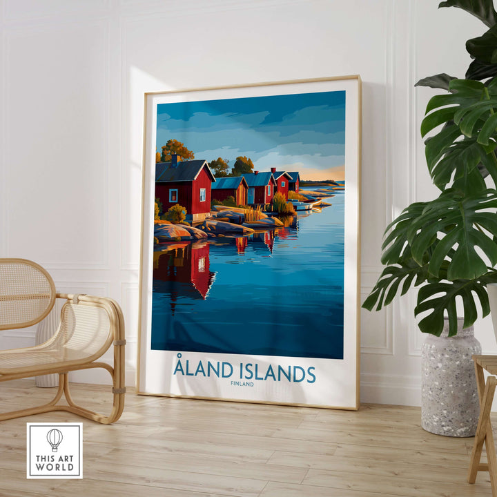 Åland Islands Art Print | Finland Archipelago Wall Decor Poster featuring serene coastal landscape.