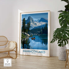 Mammoth Lakes Wal Art - California Travel Print showcasing mountain scenery and tranquil wilderness in a modern living space.