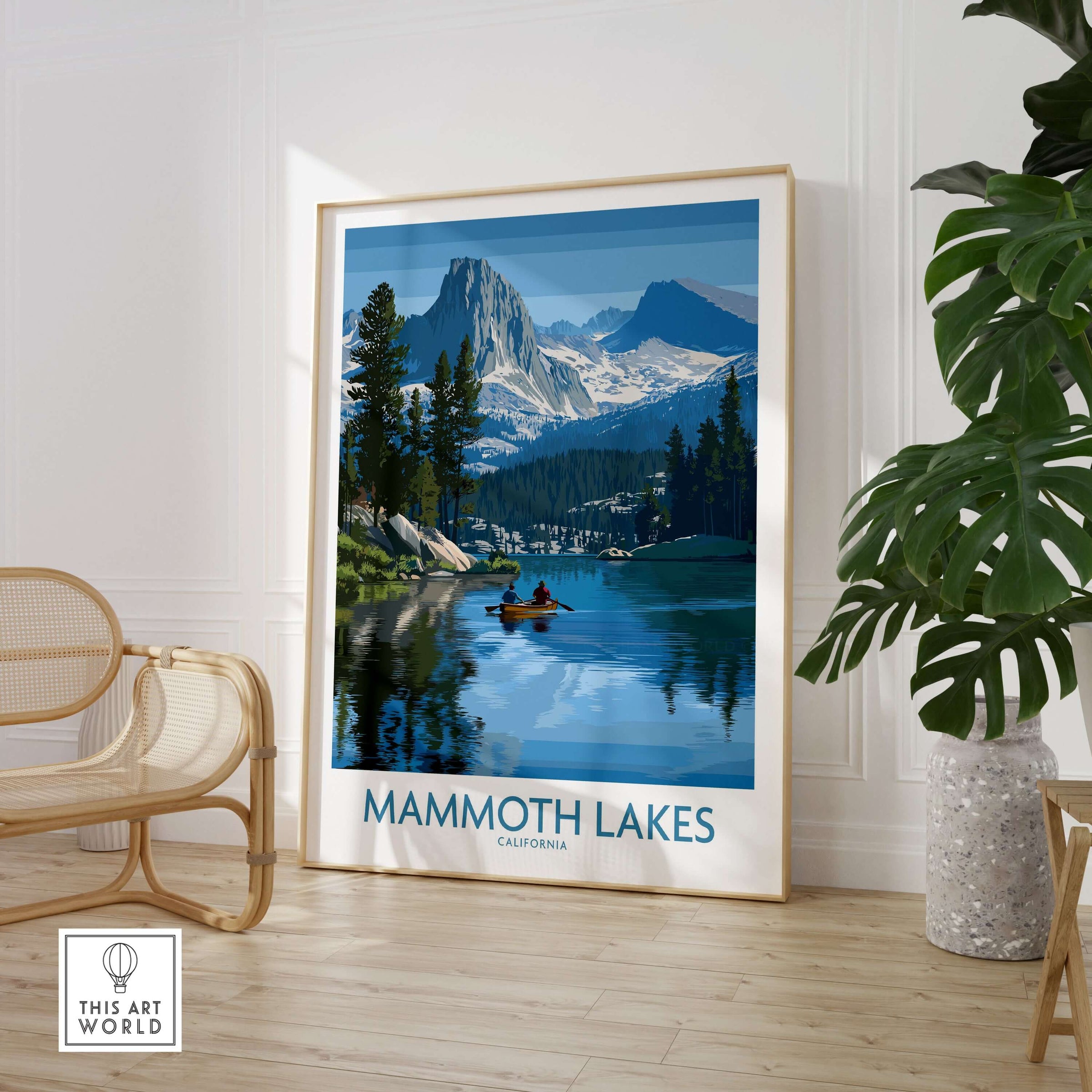 Mammoth Lakes Wal Art - California Travel Print showcasing mountain scenery and tranquil wilderness in a modern living space.