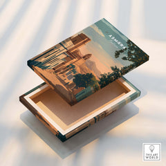 Asmara Travel Poster – Sunset Cityscape Art Print decorative box showcasing Asmara's serene sunset cityscape design.