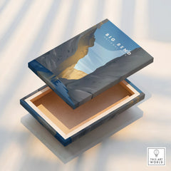 Big Bend National Park art on a floating canvas print with a landscape design.