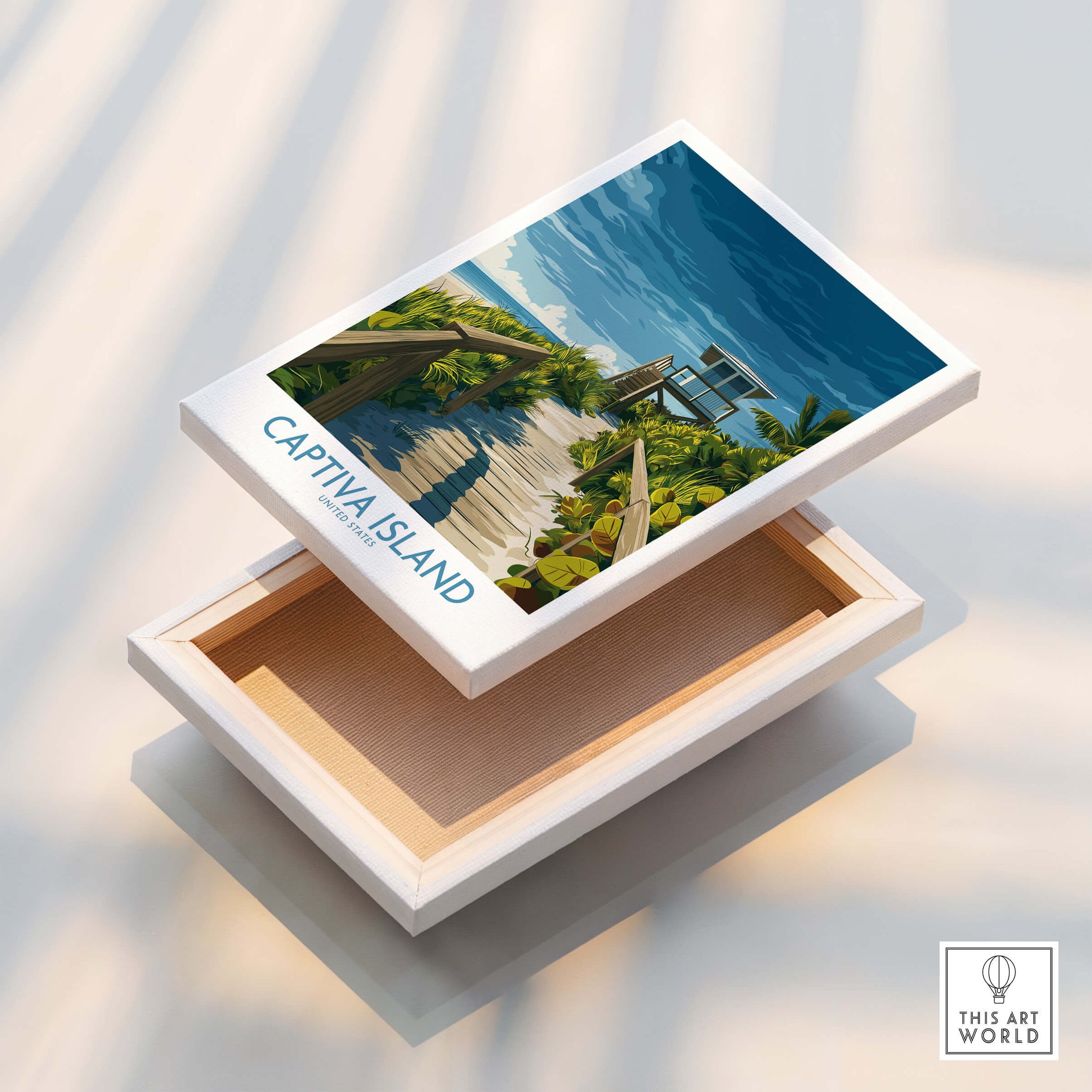 Captiva Island Florida Wall Art – Tropical Art featuring vibrant coastal scenery and tropical foliage.