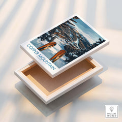 Copper Mountain Colorado Wall Art – Winter Ski Resort Print featuring a scenic design and vibrant colors on display.