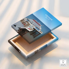 Cromer Travel Poster – Norfolk Pier & Pavilion Theatre Landmark Art box design showcasing Cromer architecture.