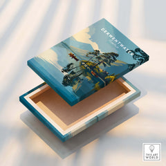 Derwentwater Print – Lake District Sunset Poster, decorative box design featuring scenic Lake District landscape.