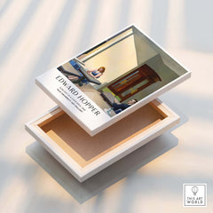 Edward Hopper Sunlight in a Cafeteria 1958 Yale Art Gallery Print displayed on a white box.