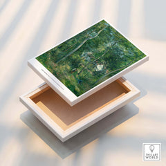 Exhibition Art Print Camille Pissarro Edge of the Woods Impressionist Landscape Poster Wall Art in display box.