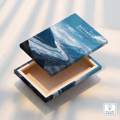 Kluane Wall Art Print National Park Canada | Yukon Glacier Landscape Travel Poster decorative box with scenic artwork