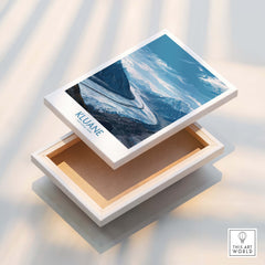 Kluane Poster National Park Canada | Snow Capped Mountains Canvas Print showcasing breathtaking glacier landscape.