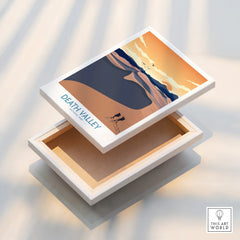 Death Valley National Park art print on floating canvas, desert landscape wall decor
