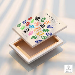 Matisse Art Prints - Colorful Abstract Shapes Scatter Print on a decorative box with vibrant shapes in colors.