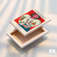 Matisse Poster - La Blouse Roumaine 1940 Famous Art Print displayed on a decorative box.