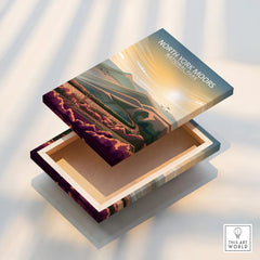 North York Moors National Park art print on floating stretched canvas with scenic landscape design