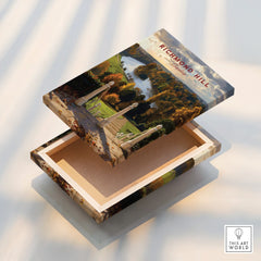 Richmond Hill London travel art print on a floating stretched canvas with scenic landscape view.