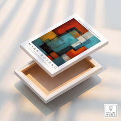 Rothko Style Modern Expressionist Painting Poster | Contemporary Wall Art displayed on a white box.