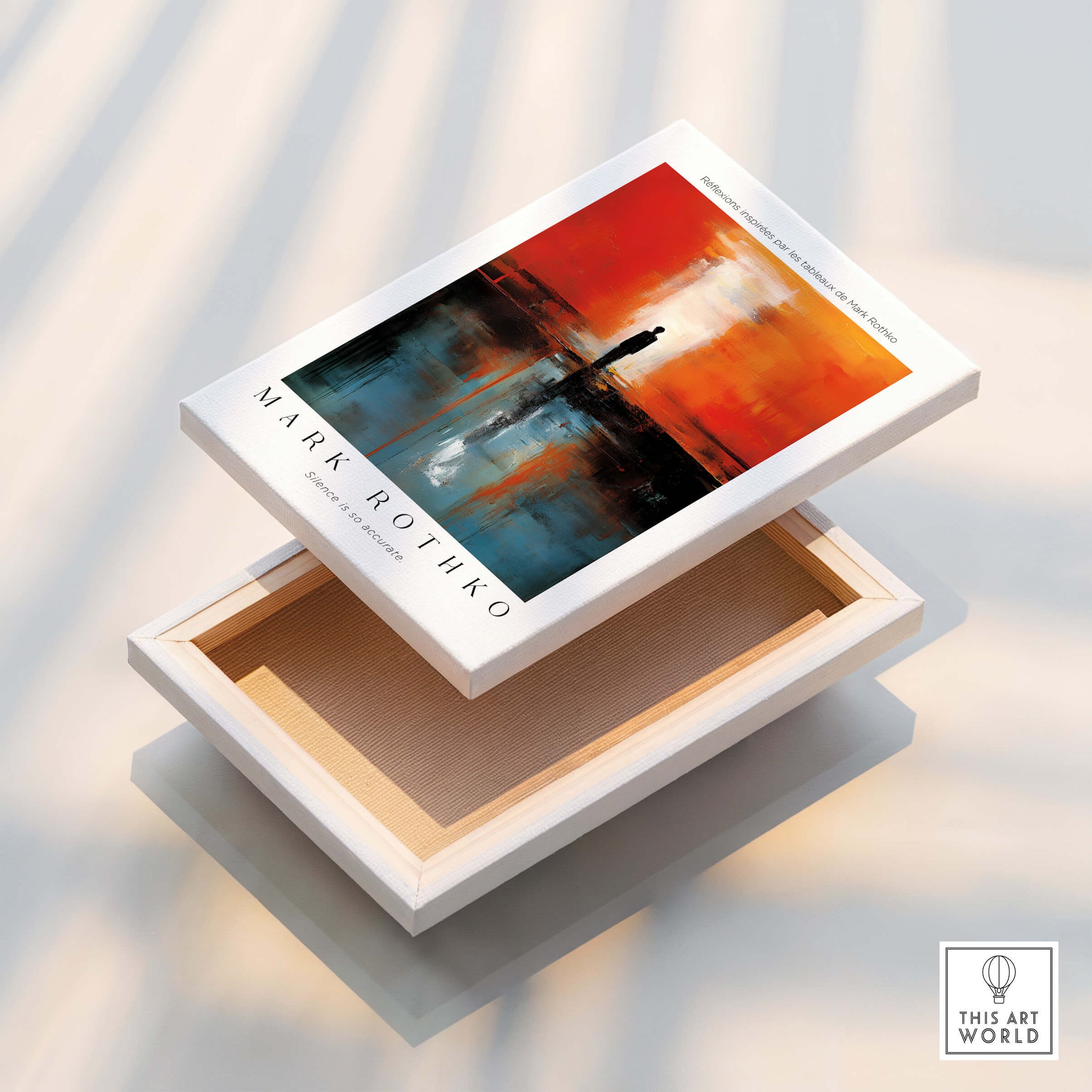 Rothko Style Minimalist Landscape Abstraction Print | Modern Wall Decor in white box with stunning colors.