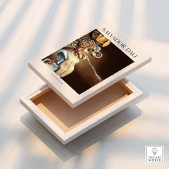 Salvador Dali Portrait of Picasso 1947 Surrealist Art Print Grotesque Poster on a decorative box.