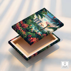 Singapore Marina Bay Poster box featuring lush tropical design and iconic landmarks of Singapore.