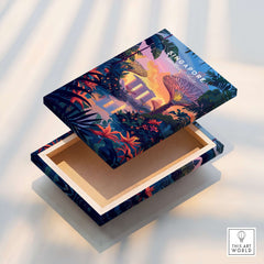 Singapore Poster showcasing vibrant Gardens on the Bay design with a colorful nature theme.